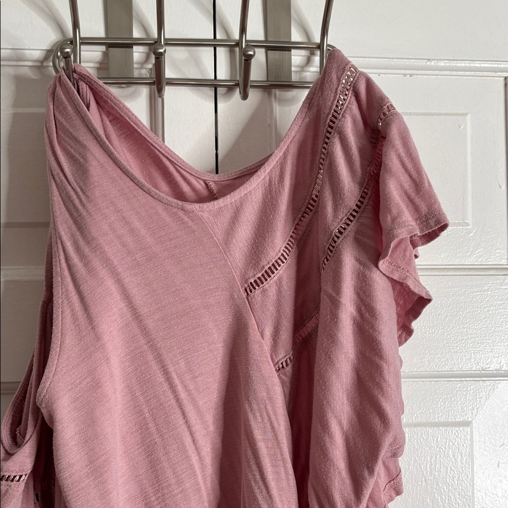 Caslon Dusty Rose Cold-Shoulder Top sz L - Picture 3 of 5